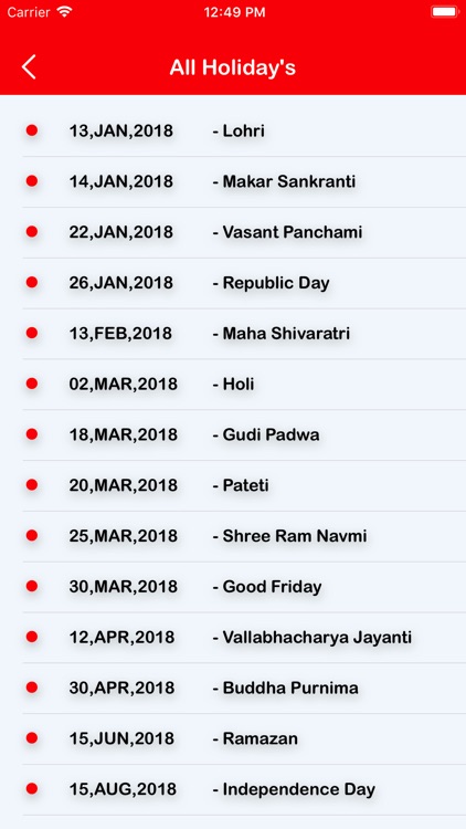 India Holiday Calendar 2018 screenshot-3