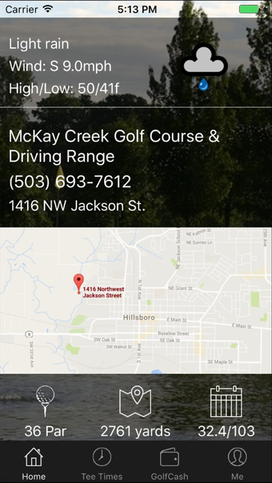 McKay Creek Golf Tee Times Screenshot