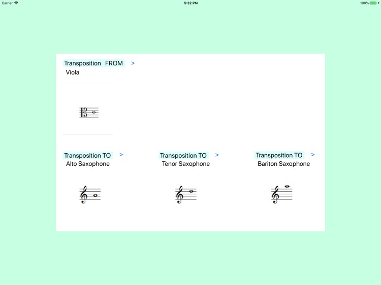 Transposition for iPad