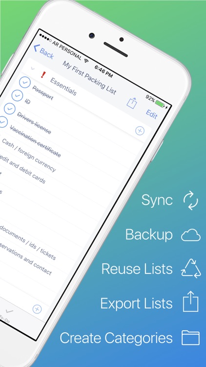 Packing List Checklist