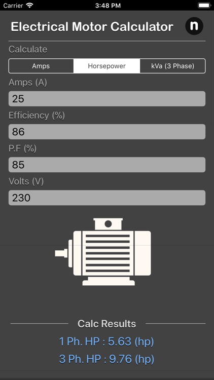 Electrical Motor Calculator screenshot-3