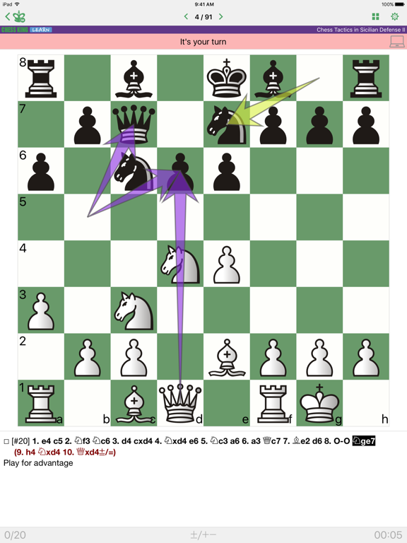 Screenshot #4 pour Chess Tactics. Sicilian Def. 2