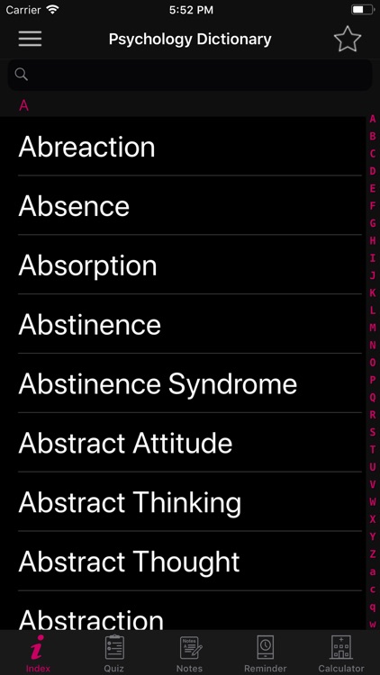 Psychology Dictionary Terms
