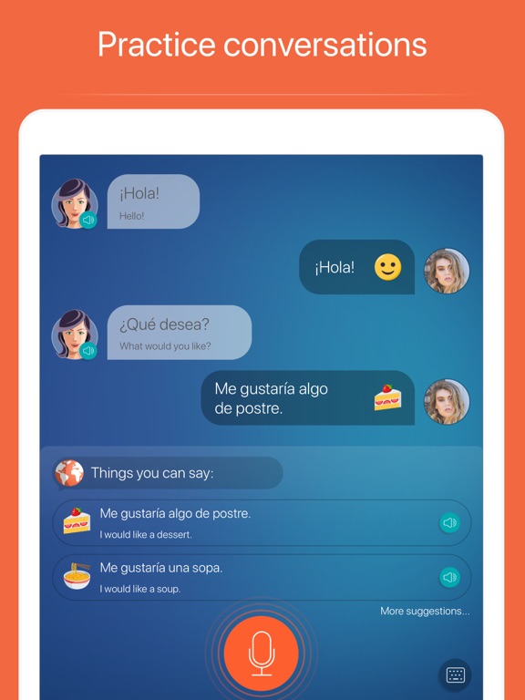 Learn Spanish FREE: Interactive Conversation Course with Mondly to speak a language screenshot