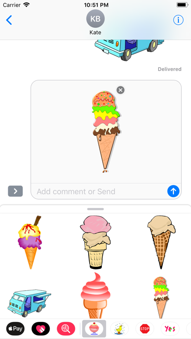 Yummy Ice Cream Stickers screenshot 4