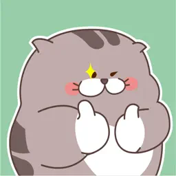 Chubby Cat Animated Stickers app icon