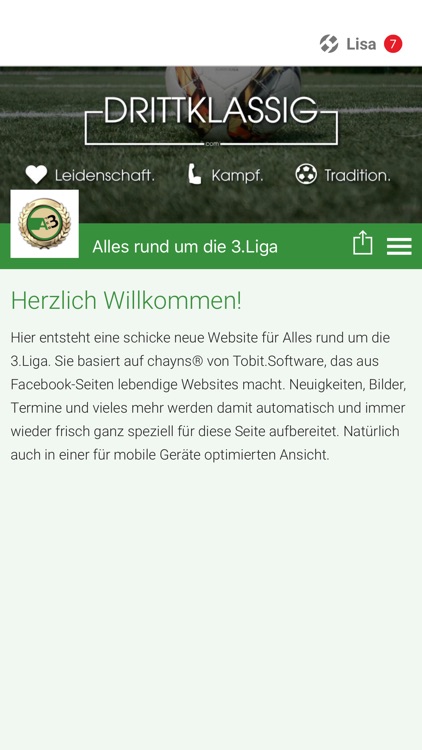 Alles rund um die 3.Liga - App