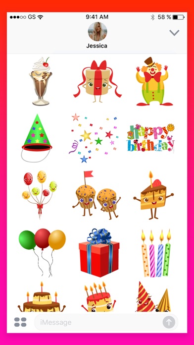 Happy Birthday Wish Stickersのおすすめ画像3