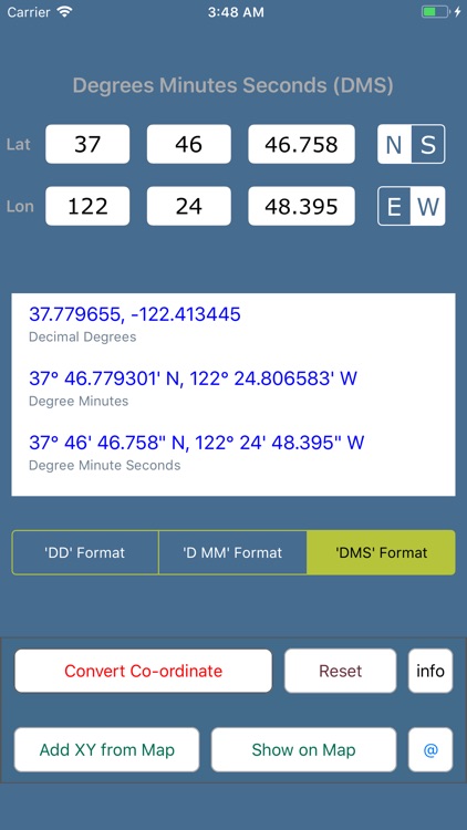 Coordinate Converter DD DMS screenshot-5