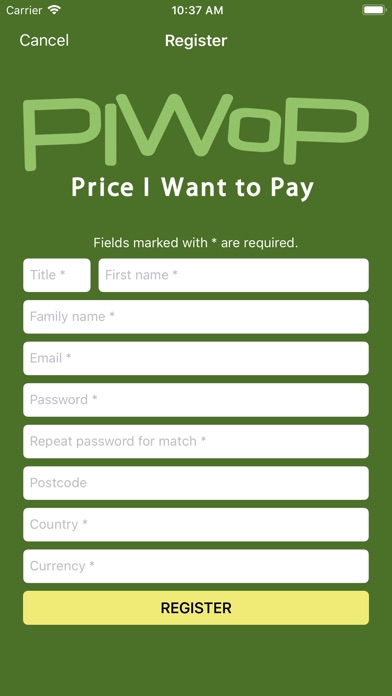 PIWoP - Price I Want to Pay screenshot 2