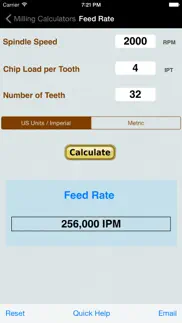 milling & machining calcs iphone screenshot 3