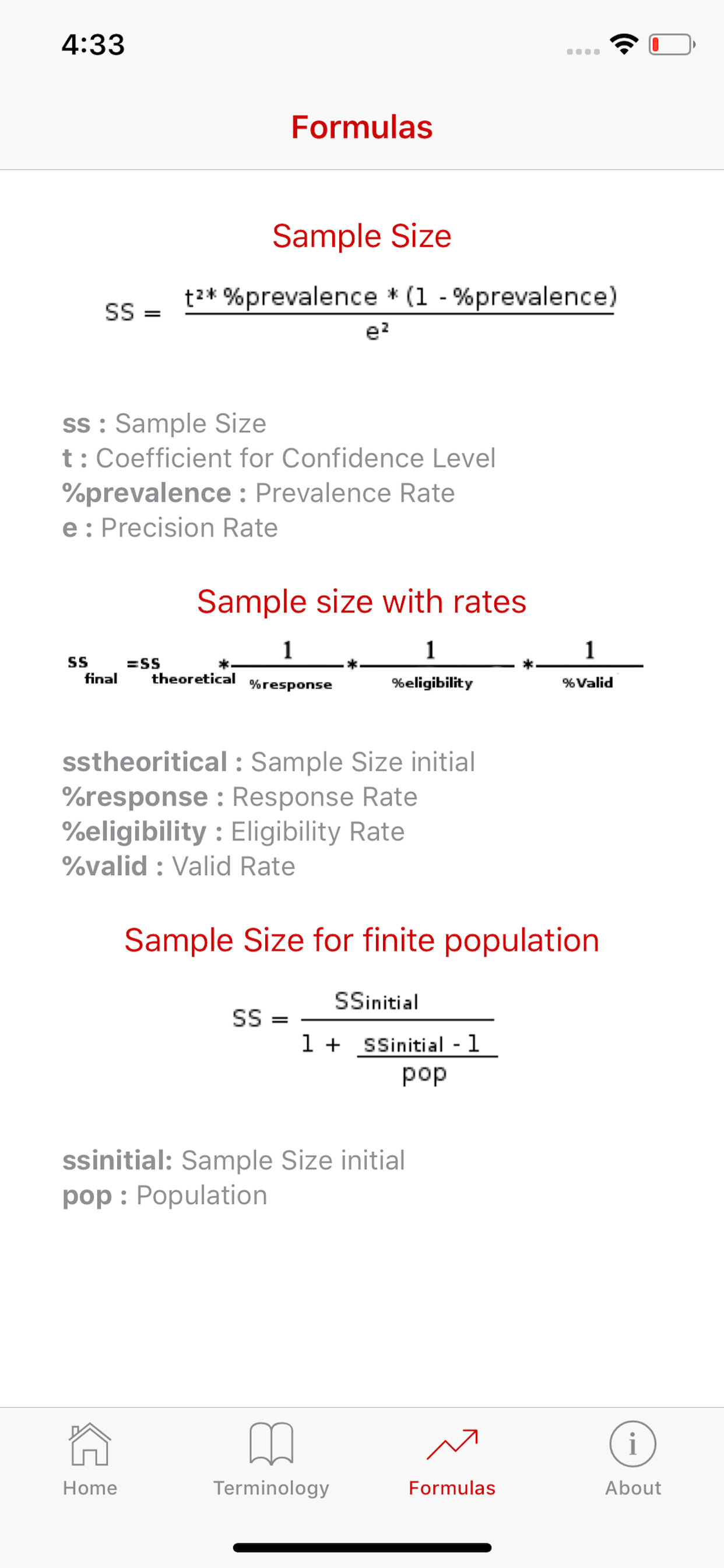 Sample Size Calculator - light