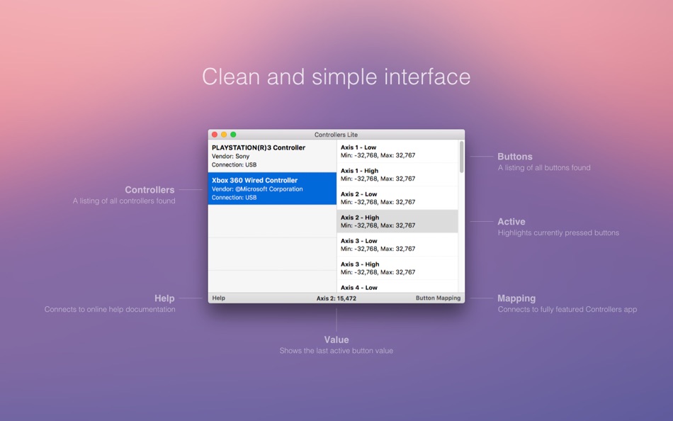 #2. Controllers Lite (macOS) 由: Daniel Johnson