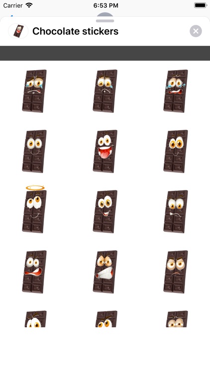 Chocolate stickers pack