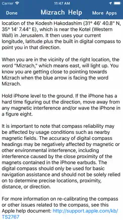 Mizrach Compass iPhone image 3
