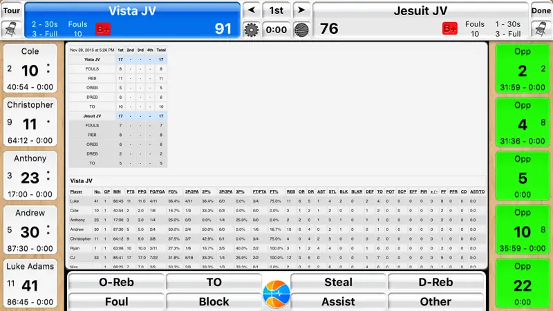 Basketball Stat Tracker Live screenshot 4 of 10