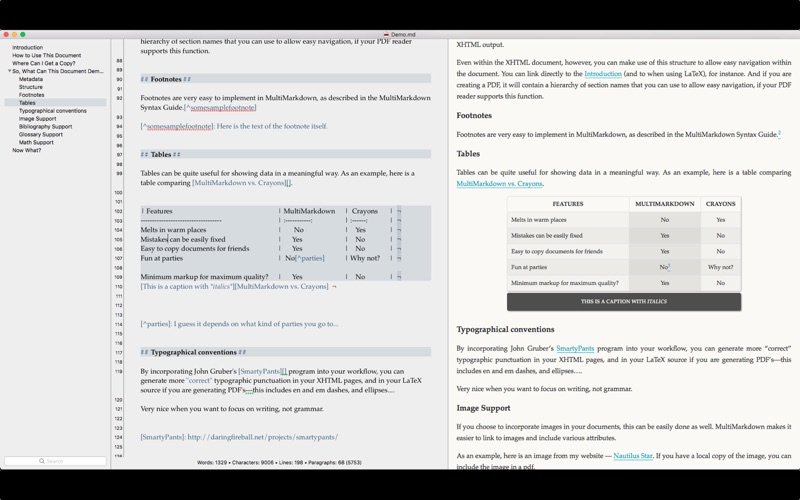 Screenshot #2 pour MultiMarkdown Composer 4