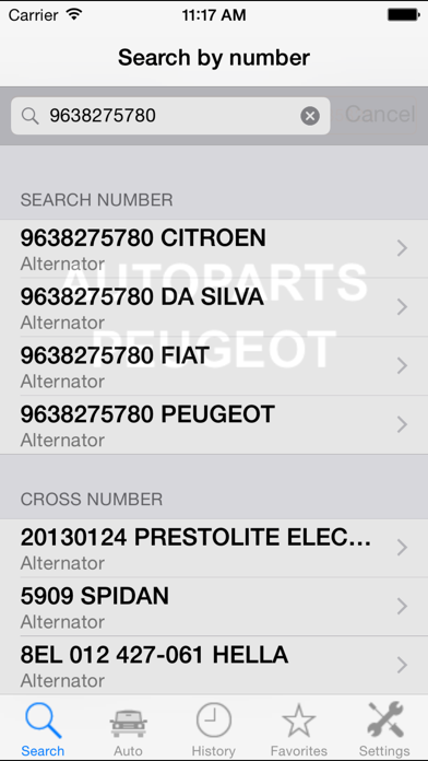 Autoparts for Peugeot Screenshot