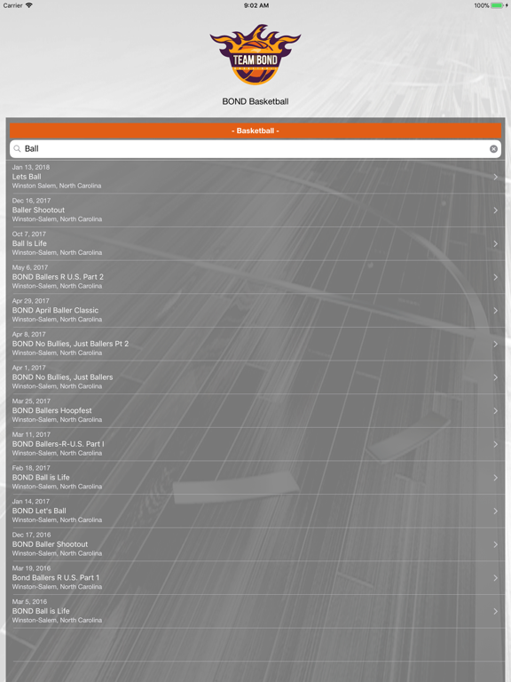 BOND Basketball iPad screenshot 1 - Sports app