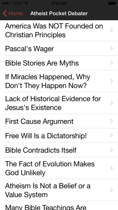 Atheist Pocket Debater Screenshot