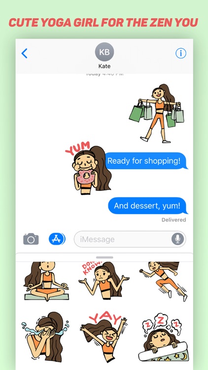 Happy Yoga Girl Stickers