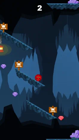 Game screenshot Falling Dark Cave apk