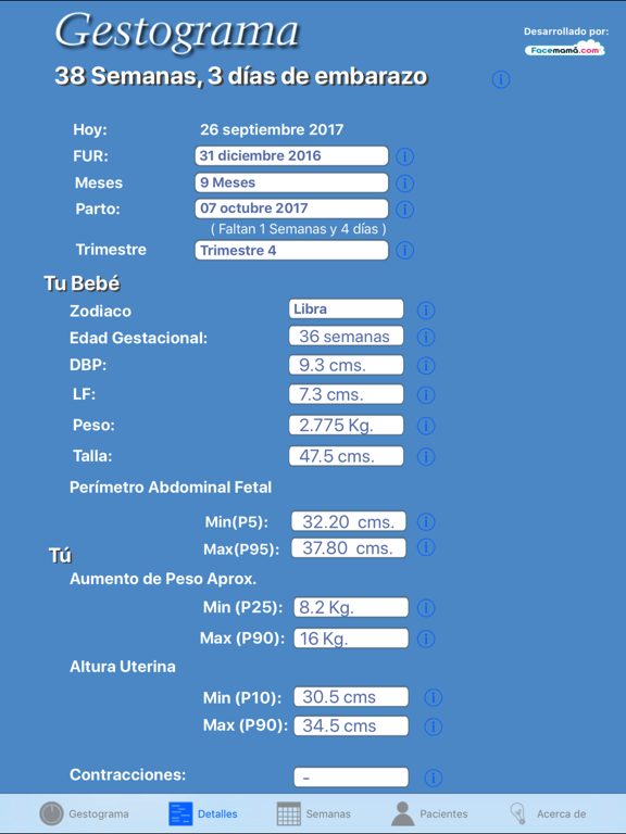 Screenshot #5 pour Gestograma para Médicos