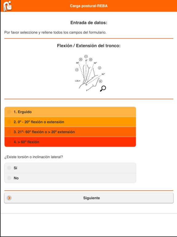 Screenshot #6 pour Carga postural REBA