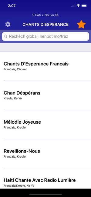 Chant D'Esperance