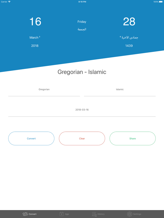 Convert Date iPad screenshot 1 - Utilities app