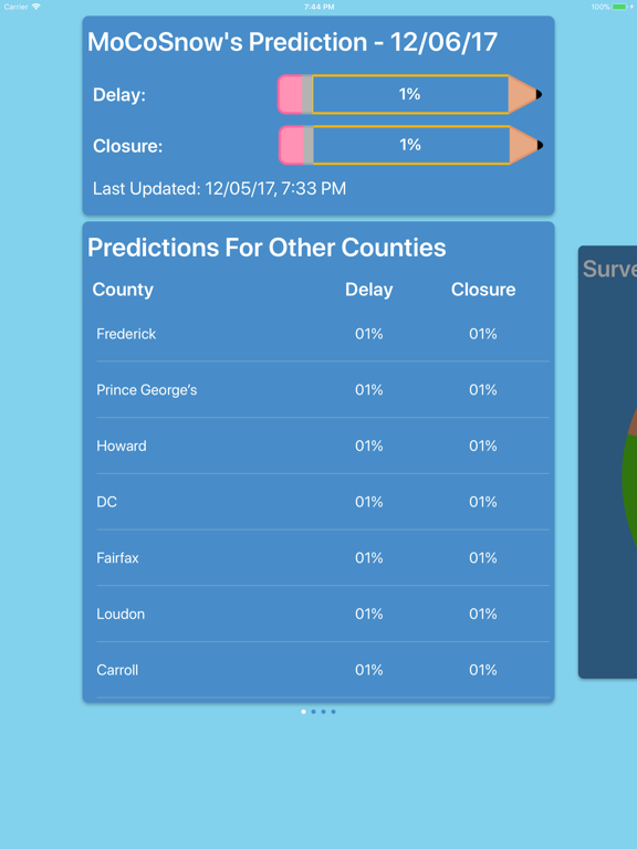 MoCoSnow App iPad screenshot 2 - Weather app