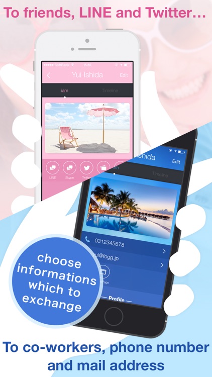 Profile card exchange “iam”