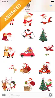 animated xmas santa stickers iphone screenshot 3