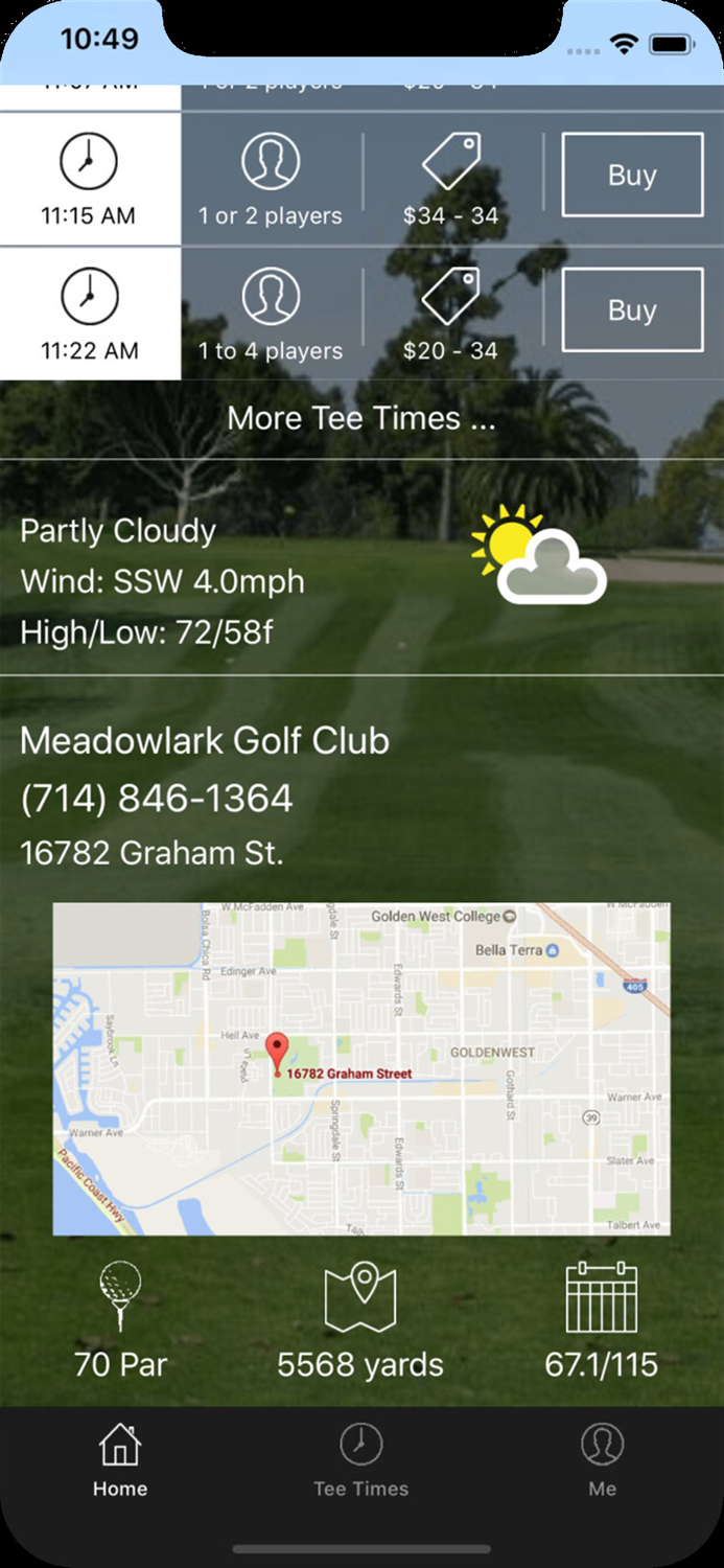 Meadowlark Golf Tee Times
