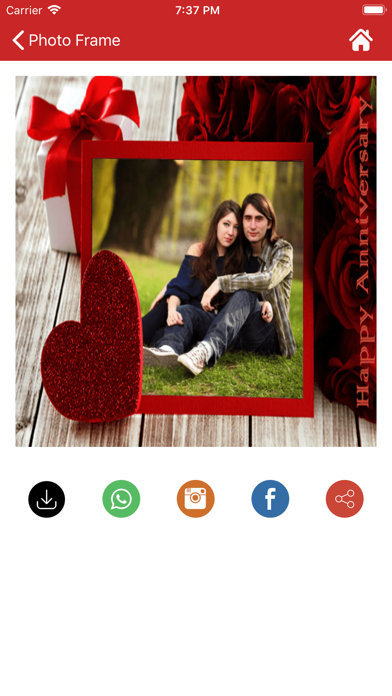 Anniversary photo frames iPhone screenshot 5 - Photo & Video app