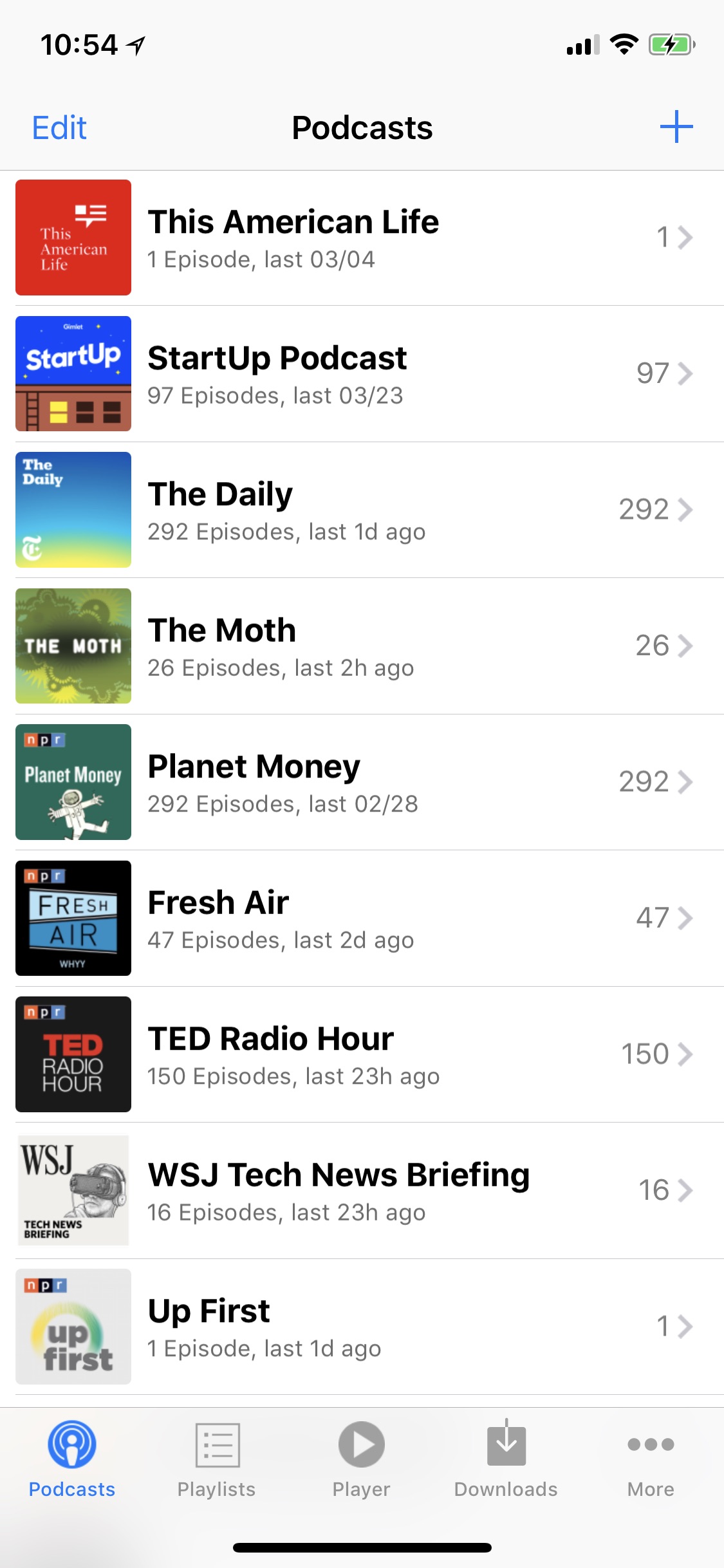 Screenshot do app PodCruncher Podcast Player