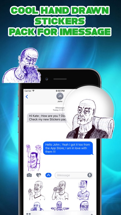 Hand Drawn Stickers For iMessa