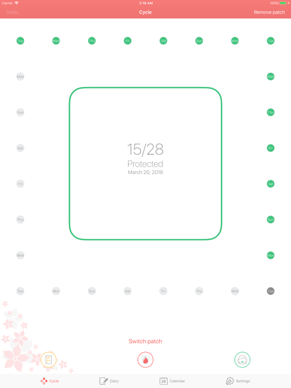 Screenshot #5 pour Contraceptive Patch Reminder