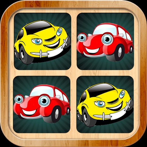 Cars matching pairs games icon