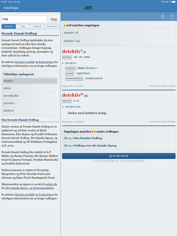 Screenshot #4 pour Svensk-Dansk Ordbog