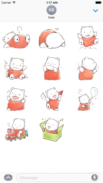 Cute Chubby Polar Bear Sticker screenshot 3