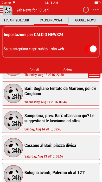 24h News for FC Bariのおすすめ画像2