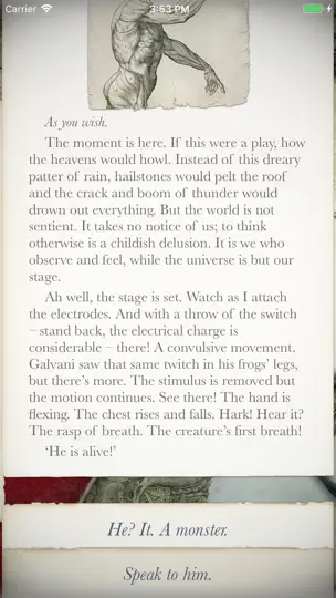Frankenstein: Interactive iPhone Screenshot 5