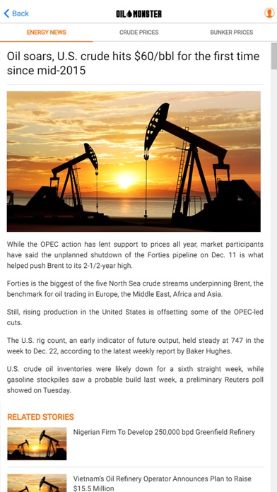 OilMonster Crude Oil Price screenshot 4