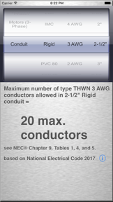 A NEC® 2017 Quick Reference screenshot