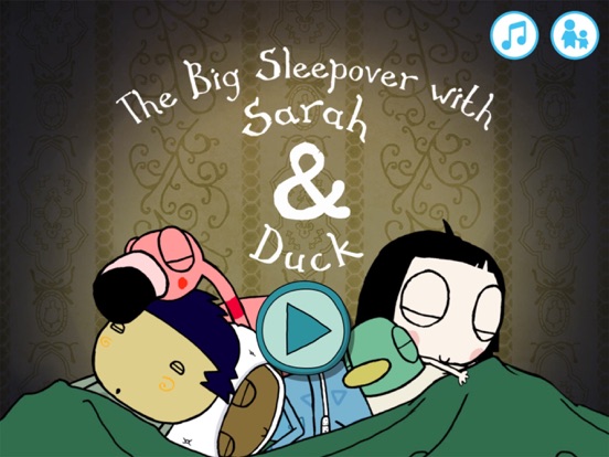 Sarah & Duck The Big Sleepover iPad app afbeelding 1