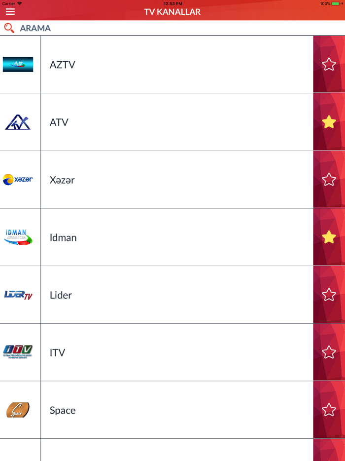 Azerbaycan TV siyahıları AZ