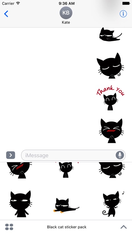 Black cat sticker pack