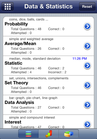 Statistics for the ACT ® Math screenshot 2
