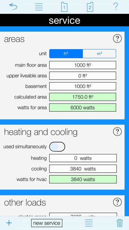 Service Calculator